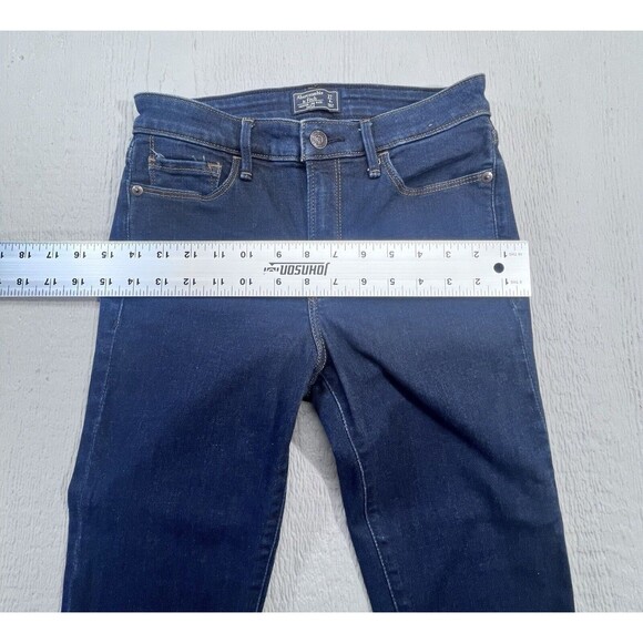 Abercrombie & Fitch Harper Jeans Size 27 Low Rise Ankle Dark Wash Women's - Picture 12 of 13